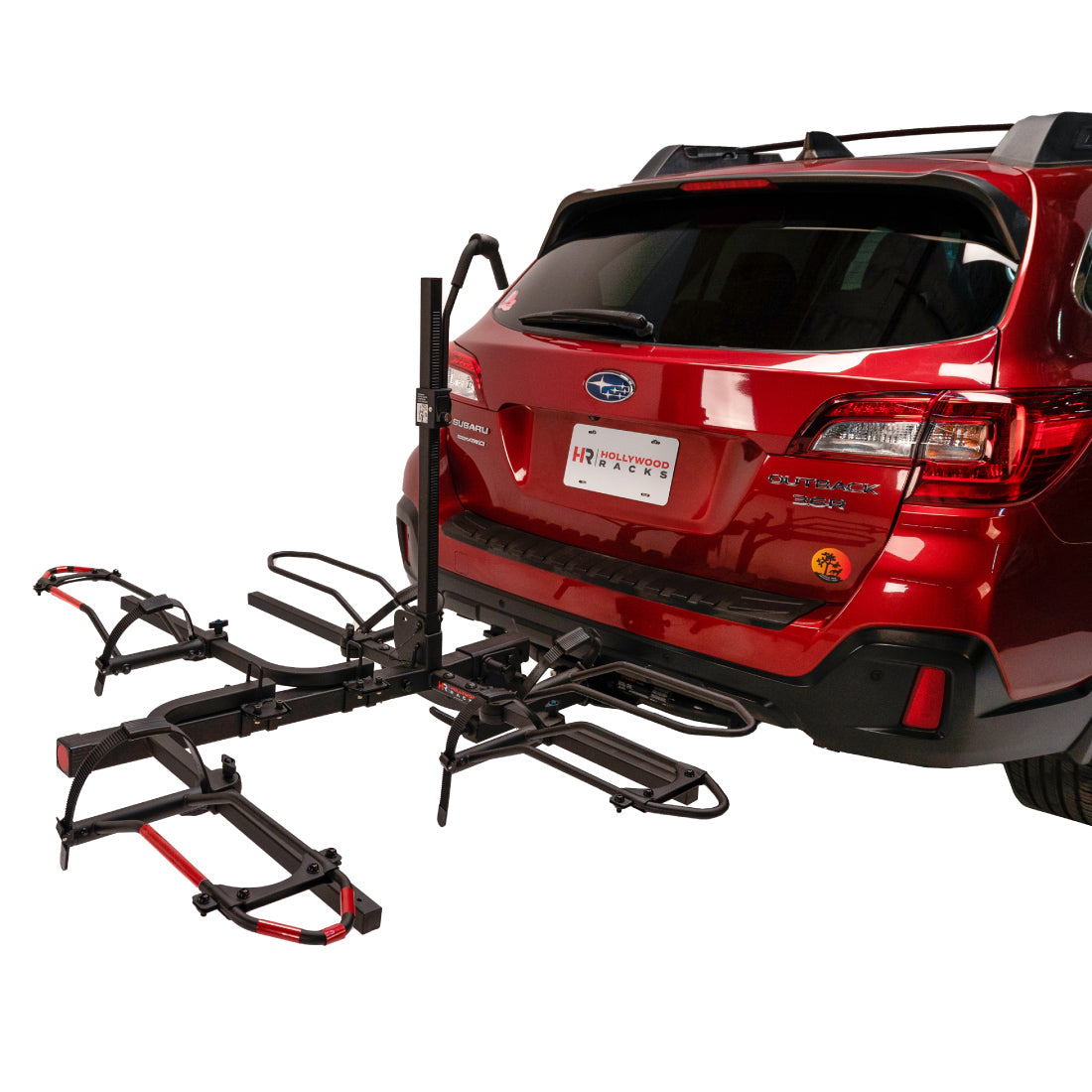 Bike rack on the back of an SUV