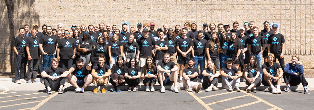 Lectric eBikes Team in front of Company Building Headquarters