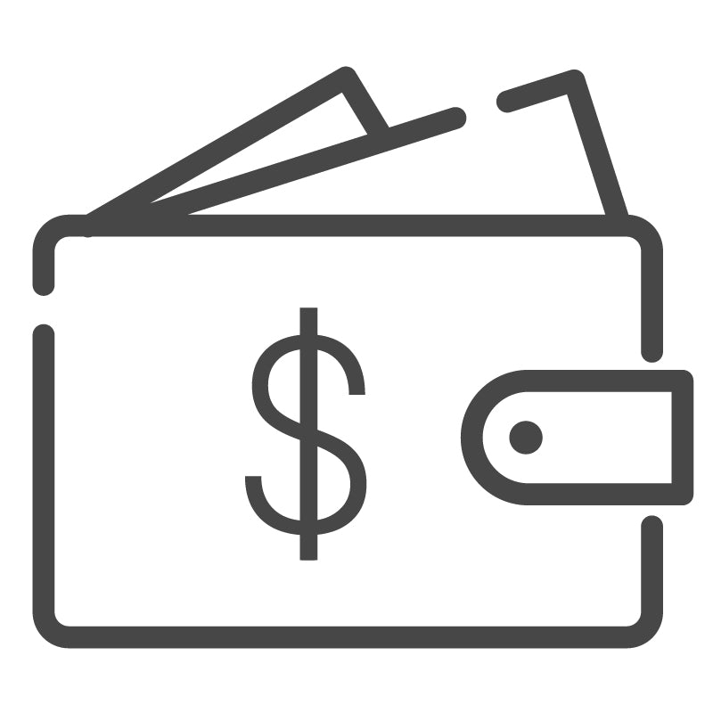 gray wallet icon